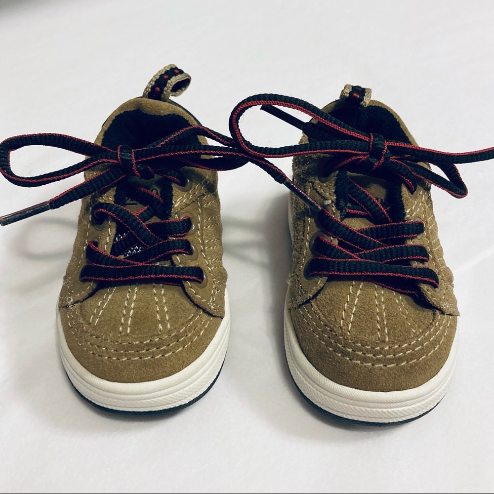 Osh Kosh Infant Sneakers 2M Tan Suede Leather Shoe